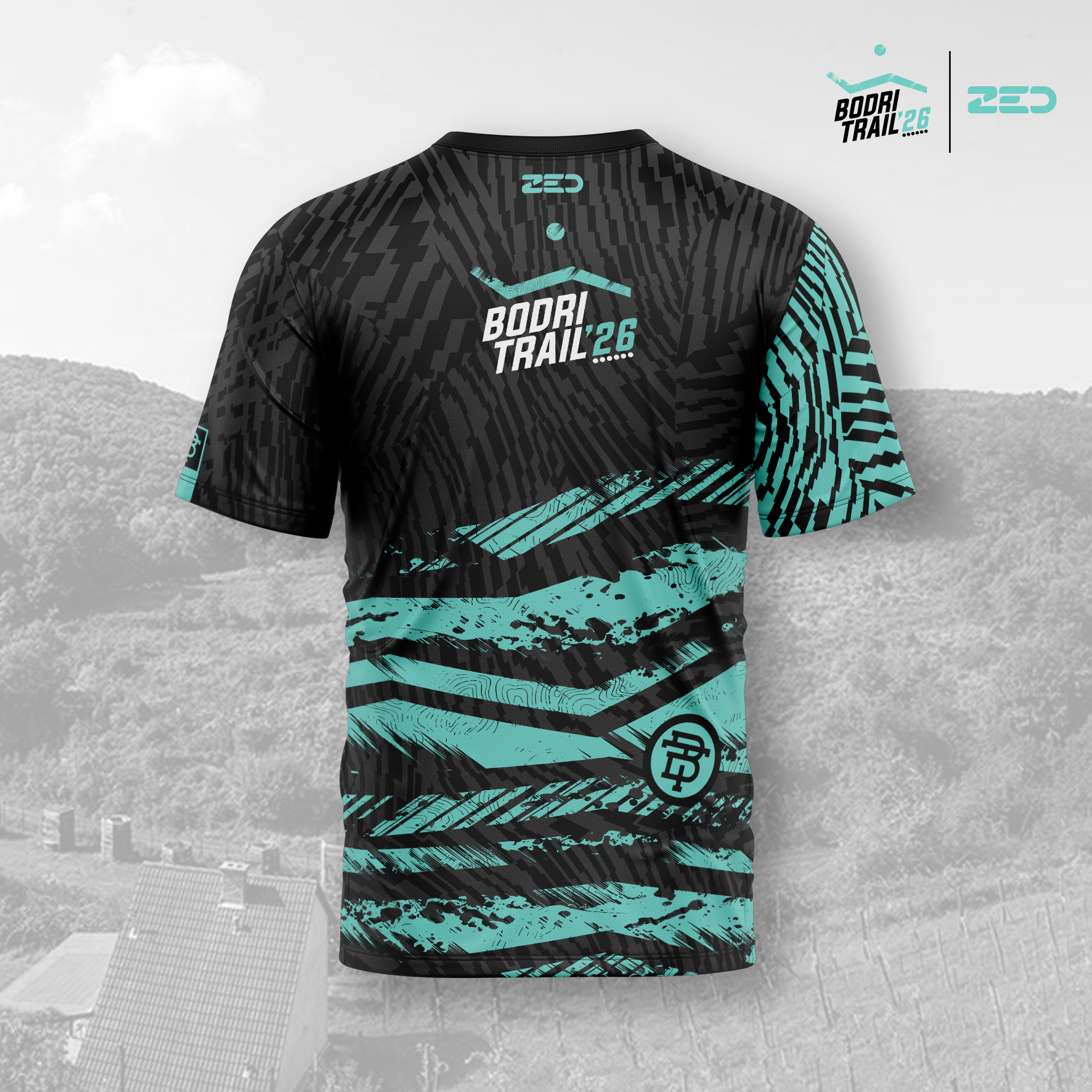 Bodri Trail rövid ujjú _fekete_férfi - Image 2