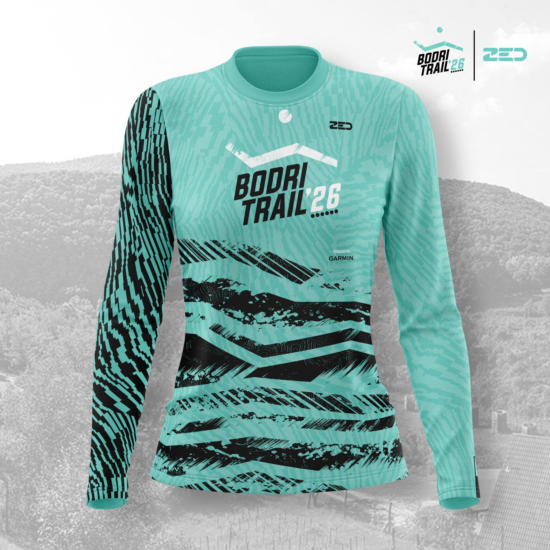 Bodri Trail hosszú ujjú _zöld_női