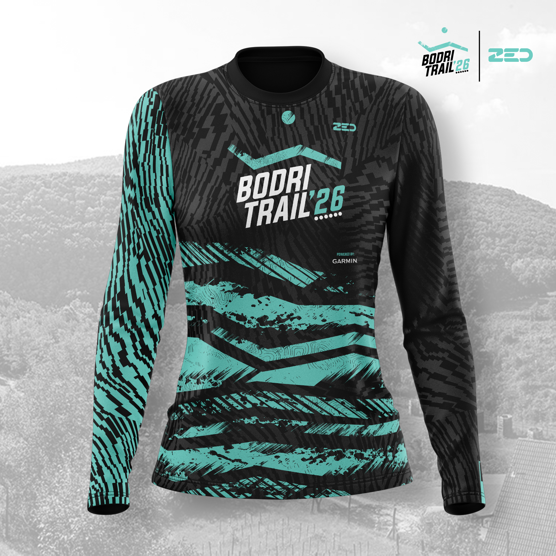 Bodri Trail hosszú ujjú _fekete_női