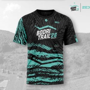 Bodri Trail rövid ujjú _fekete_férfi